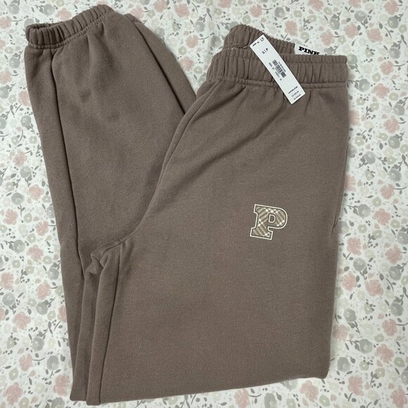 NWT - PINK Victoria's Secret - S - Ivy Fleece Sweatpants - High Rise Relaxed Fit - Picture 1 of 16